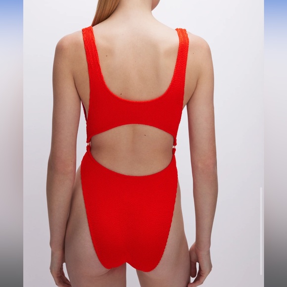 NWT Good American Always Fits Monokini poppy red - Picture 2 of 4